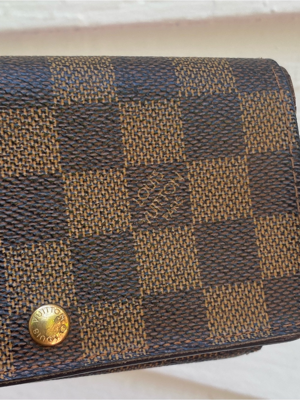 Louis Vuitton Brown Checkered Canvas Clutch Wallet - Picture 15 of 17